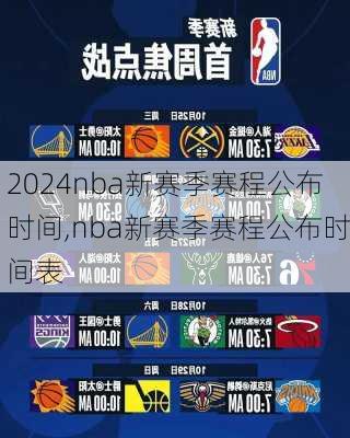 nba新赛季赛程公布时间,nba新赛季赛程公布时间表