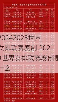 2023世界女排联赛赛制,2023世界女排联赛赛制是什么
