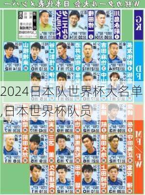 日本队世界杯大名单,日本世界杯队员