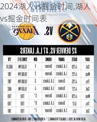 湖人vs掘金时间,湖人vs掘金时间表