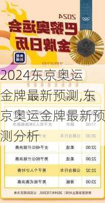 东京奥运金牌最新预测,东京奥运金牌最新预测分析