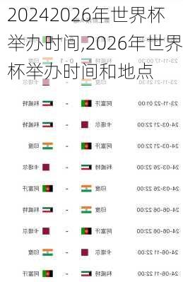 2026年世界杯举办时间,2026年世界杯举办时间和地点