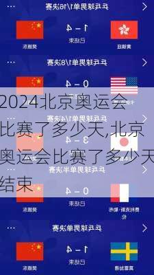 北京奥运会比赛了多少天,北京奥运会比赛了多少天结束