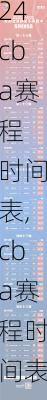 cba赛程 时间表,cba赛程时间表2025