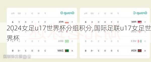 女足u17世界杯分组积分,国际足联u17女足世界杯