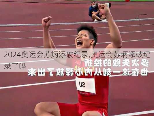 奥运会苏炳添破纪录,奥运会苏炳添破纪录了吗