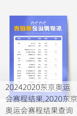 2020东京奥运会赛程结果,2020东京奥运会赛程结果查询
