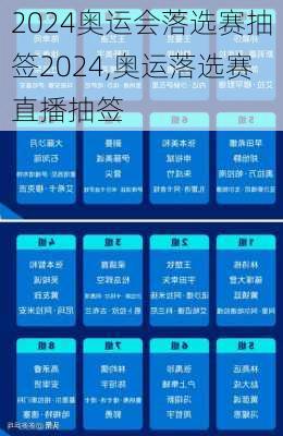 奥运会落选赛抽签2024,奥运落选赛直播抽签