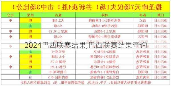 巴西联赛结果,巴西联赛结果查询