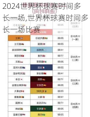 世界杯球赛时间多长一场,世界杯球赛时间多长一场比赛