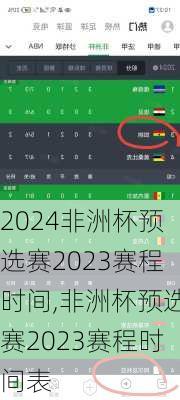 非洲杯预选赛2023赛程时间,非洲杯预选赛2023赛程时间表