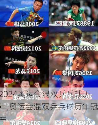 奥运会混双乒乓球历年,奥运会混双乒乓球历年冠军