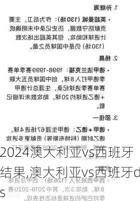 澳大利亚vs西班牙结果,澳大利亚vs西班牙ds