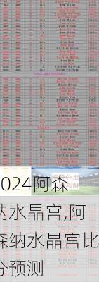 阿森纳水晶宫,阿森纳水晶宫比分预测