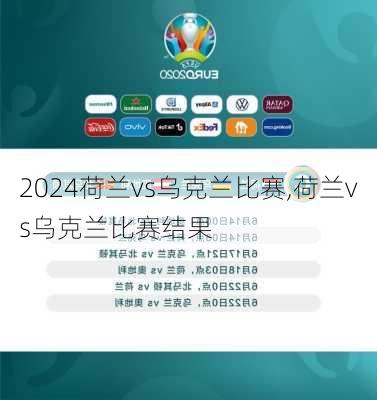 荷兰vs乌克兰比赛,荷兰vs乌克兰比赛结果