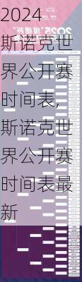 斯诺克世界公开赛时间表,斯诺克世界公开赛时间表最新