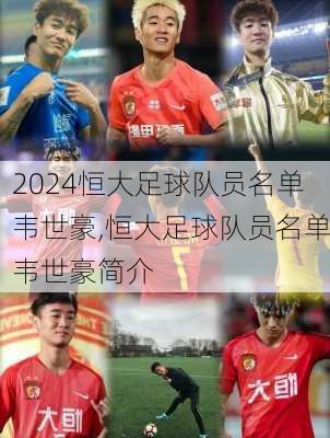 恒大足球队员名单韦世豪,恒大足球队员名单韦世豪简介