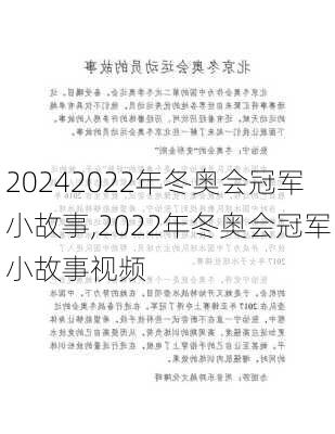 2022年冬奥会冠军小故事,2022年冬奥会冠军小故事视频