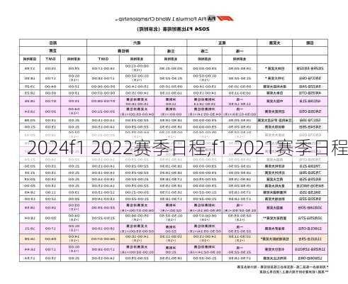 f1 2022赛季日程,f1 2021赛季日程