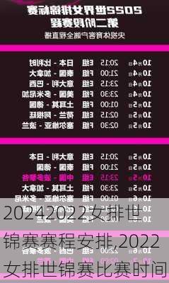 2022女排世锦赛赛程安排,2022女排世锦赛比赛时间