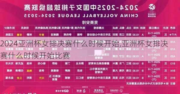 亚洲杯女排决赛什么时候开始,亚洲杯女排决赛什么时候开始比赛