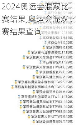 奥运会混双比赛结果,奥运会混双比赛结果查询