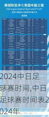 中日足球赛时间,中日足球赛时间表2024年