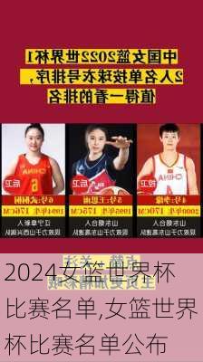 女篮世界杯比赛名单,女篮世界杯比赛名单公布
