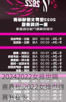 2022女排世锦赛赛程,2022女排世锦赛赛程表