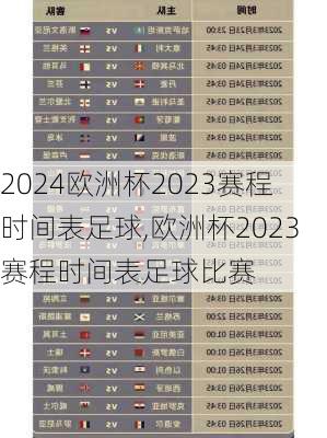 欧洲杯2023赛程时间表足球,欧洲杯2023赛程时间表足球比赛