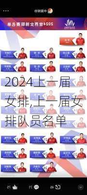 上一届女排,上一届女排队员名单