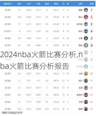 nba火箭比赛分析,nba火箭比赛分析报告