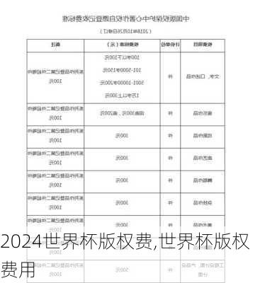 世界杯版权费,世界杯版权费用