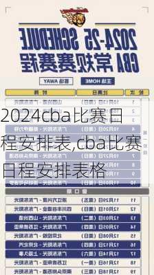 cba比赛日程安排表,cba比赛日程安排表格