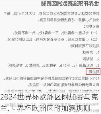世界杯欧洲区附加赛乌克兰,世界杯欧洲区附加赛规则