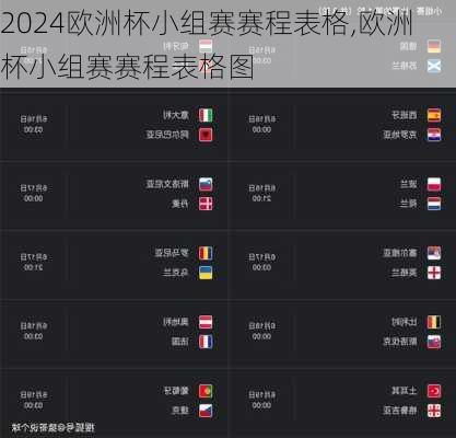欧洲杯小组赛赛程表格,欧洲杯小组赛赛程表格图