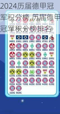 历届德甲冠军积分榜,历届德甲冠军积分榜排名
