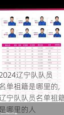 辽宁队队员名单祖籍是哪里的,辽宁队队员名单祖籍是哪里的人