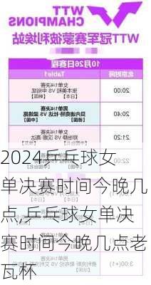 乒乓球女单决赛时间今晚几点,乒乓球女单决赛时间今晚几点老瓦杯
