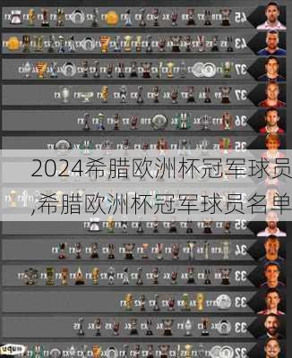 希腊欧洲杯冠军球员,希腊欧洲杯冠军球员名单