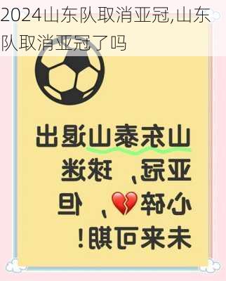 山东队取消亚冠,山东队取消亚冠了吗
