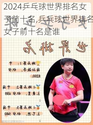 乒乓球世界排名女子前十名,乒乓球世界排名女子前十名是谁