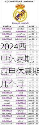西甲休赛期,西甲休赛期几个月