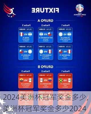 美洲杯冠军奖金多少,美洲杯冠军奖金多少2024