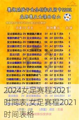 女足赛程2021时间表,女足赛程2021时间表格