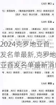 克罗地亚首发名单最新,克罗地亚首发名单最新消息