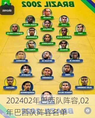 02年巴西队阵容,02年巴西队阵容名单