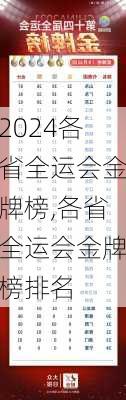 各省全运会金牌榜,各省全运会金牌榜排名