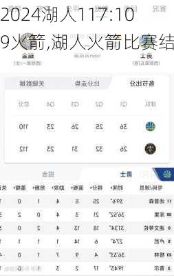湖人117:109火箭,湖人火箭比赛结果