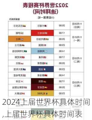 上届世界杯具体时间,上届世界杯具体时间表